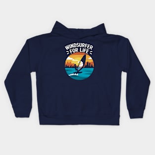 Windsurfer for life. Windsurfing Kids Hoodie